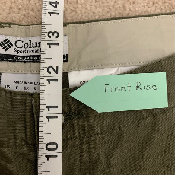 Columbia Pants Women 10 Peatmoss Green Edgewater Chino Mid Rise Straight New - Picture 8 of 9
